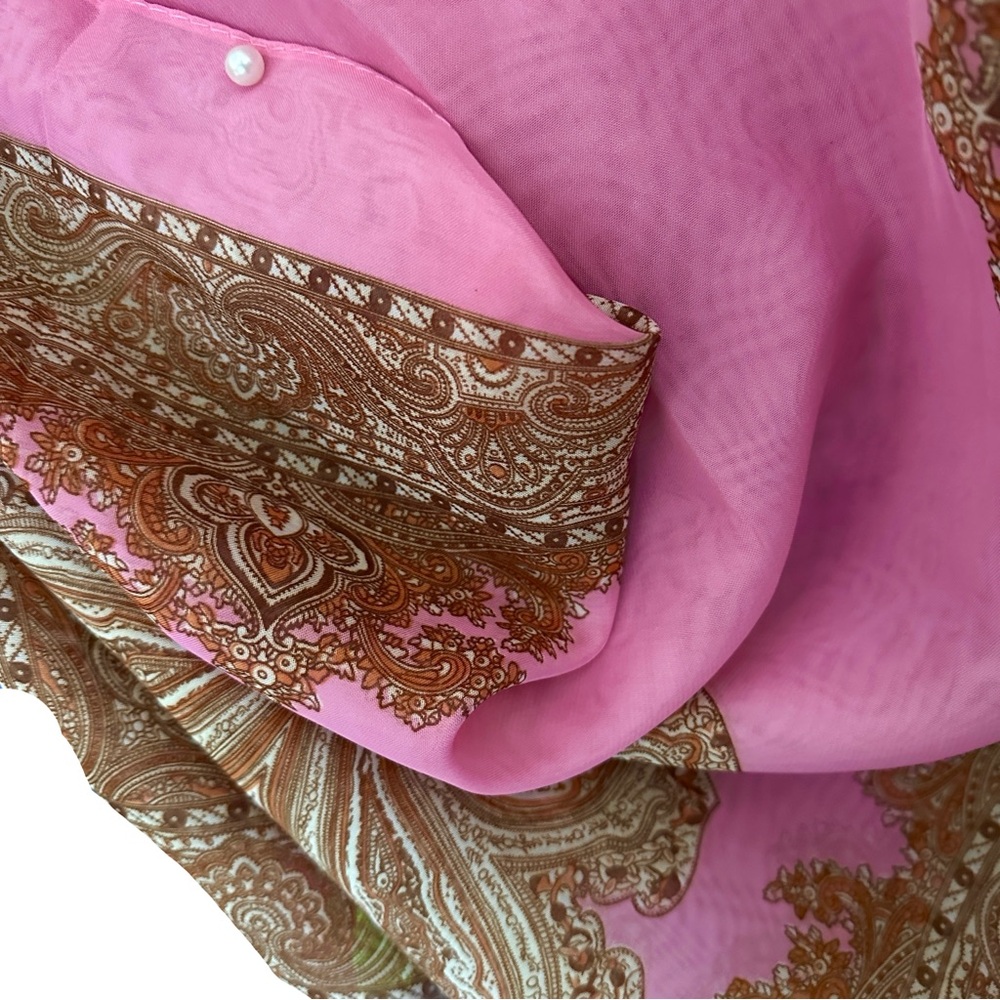 Lightweight Chiffon Shawl Scarf Jacquard Beach Cover-Up - Picture 4 of 10